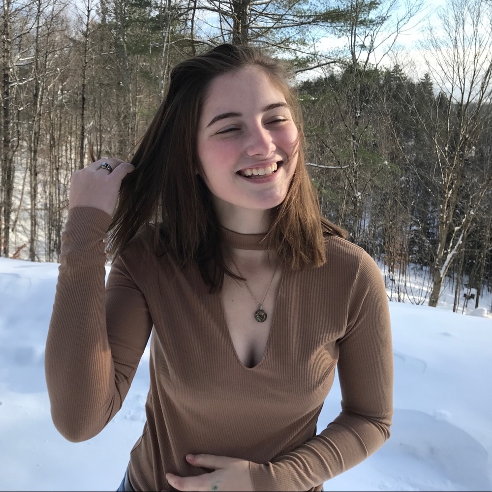 Long sleeve shirt with plunging cutout